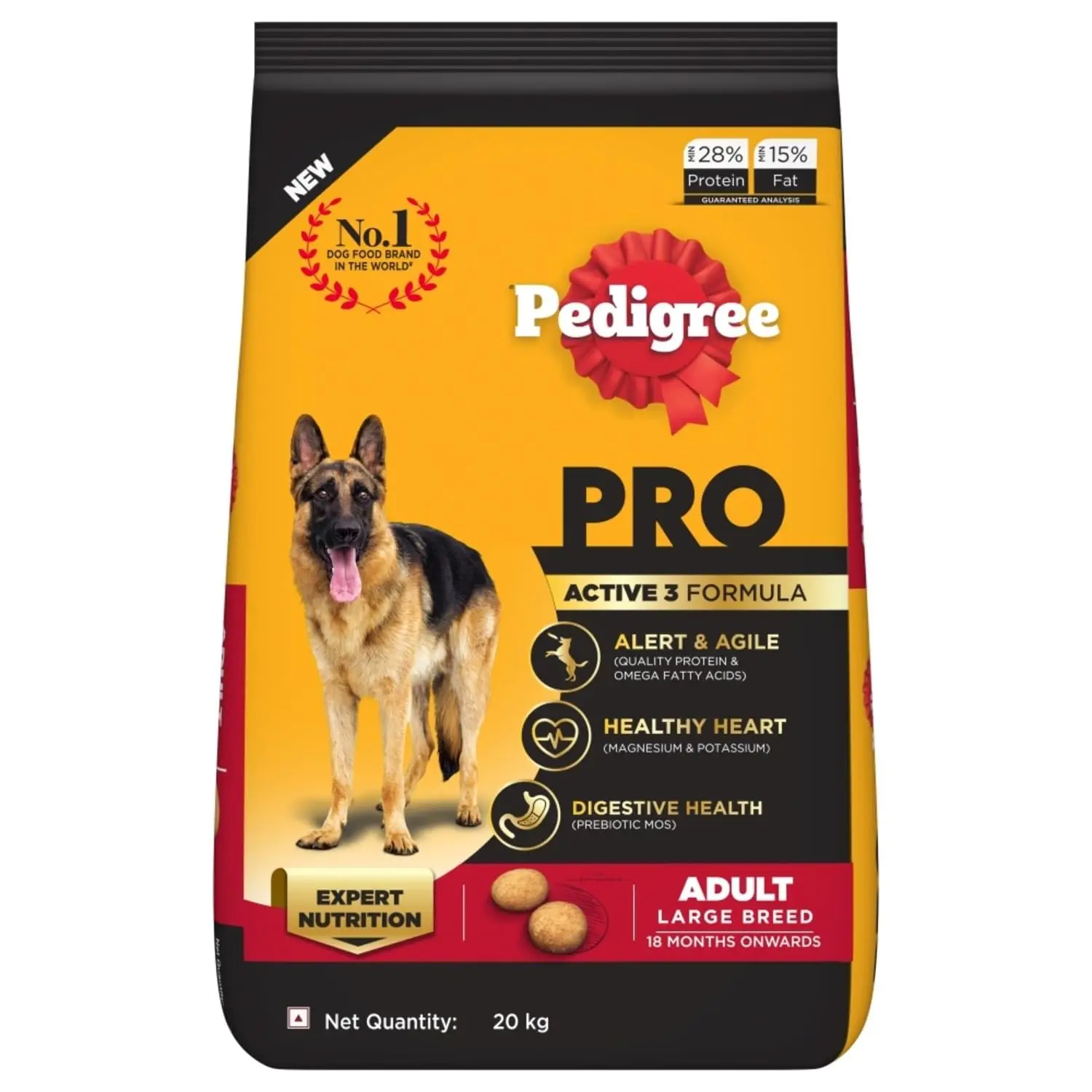 Pedigree PRO Adult Large Breed, 20 kg Dry Dog Food