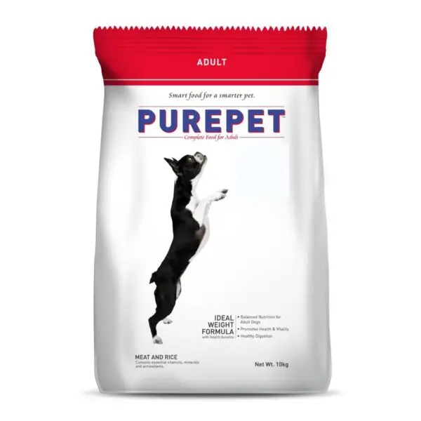PUREPET Meat and Rice Adult Dog Pellet Food, 10kg