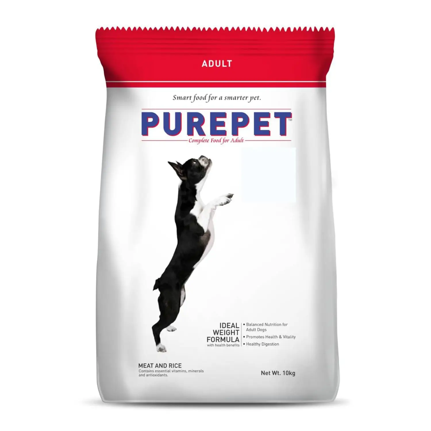 PUREPET Meat and Rice Adult Dog Pellet Food, 10kg