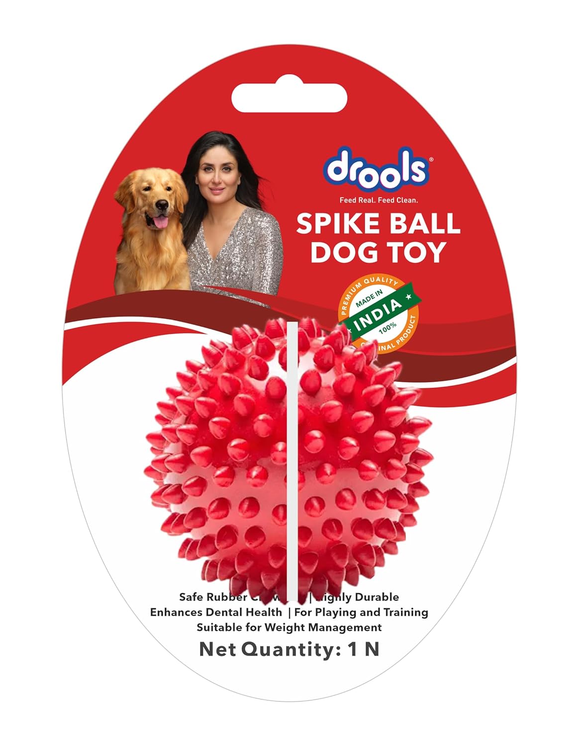 Drools Non-Toxic Rubber Toy for Dogs Hard Ball